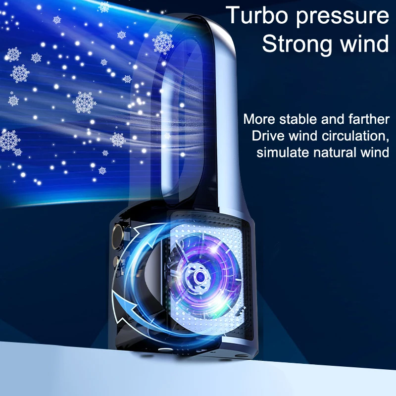 مروحة سطح المكتب بلا شفرات ، شحن USB ، عمودي ، صغير ، مهجع الطلاب ، مكتب بجانب السرير ، جديد ،