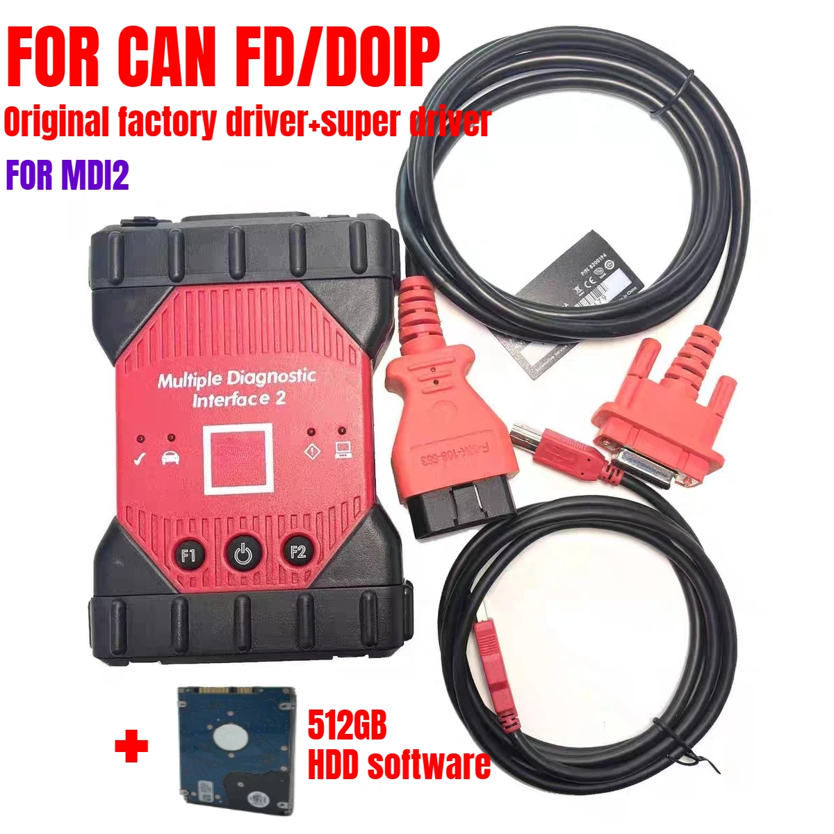 

NEWBest Auto Scanner MDI 2 Car Diagnostic Tool Supoort CAN FD DoIP Communication MDI2 USB/ WIFI/ Network Cable Connect Tools