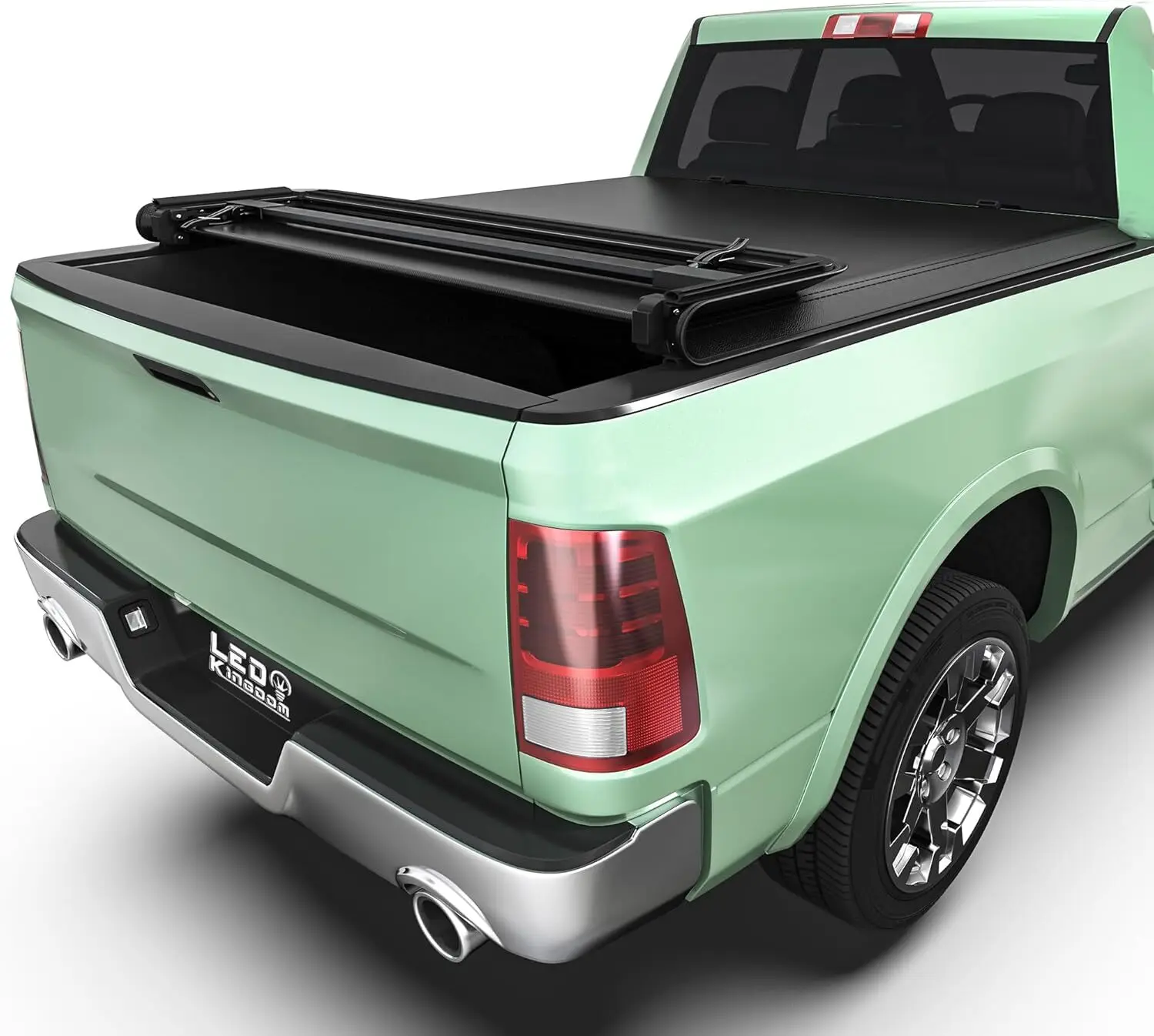 6.4/6.5ft 4-Fold Tonneau Cover For 2002-2026 Dodge Ram 1500 2500 3500 Truck Bed