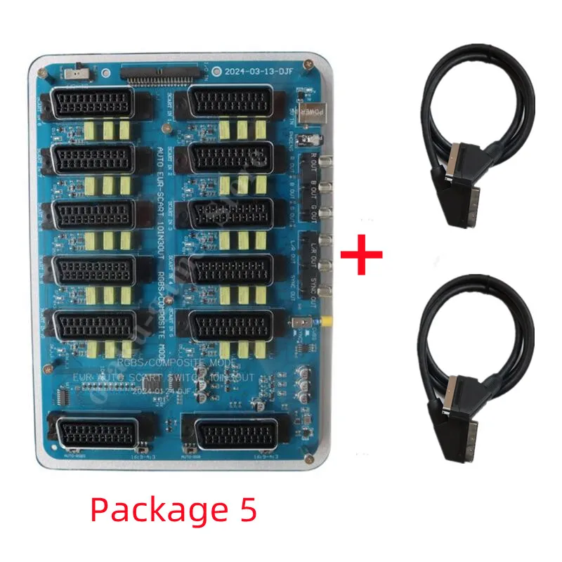 Neuer 10-IN-3-Ausgang EUR SCART Distributor 2 Scart 1 RGBS Auto RGBS Video Converter Switcher Board für MD/MD2/SS/PS/PS2/PS3/DC/SFC