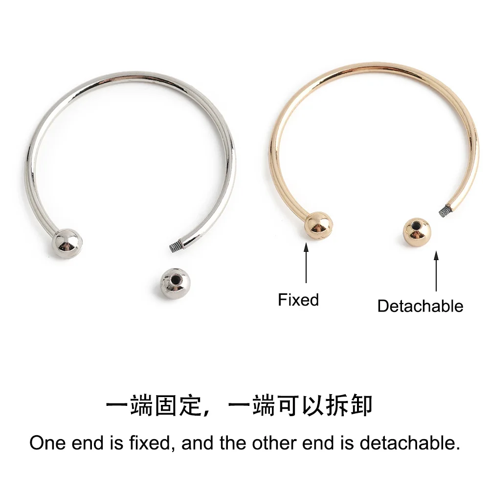 10/30/60PCS Detachable D-Buckle Metal Opening D Ring For Shoulder Bag Belt Strap Swimwear Decor Hat Horseshoe Hook Accessories