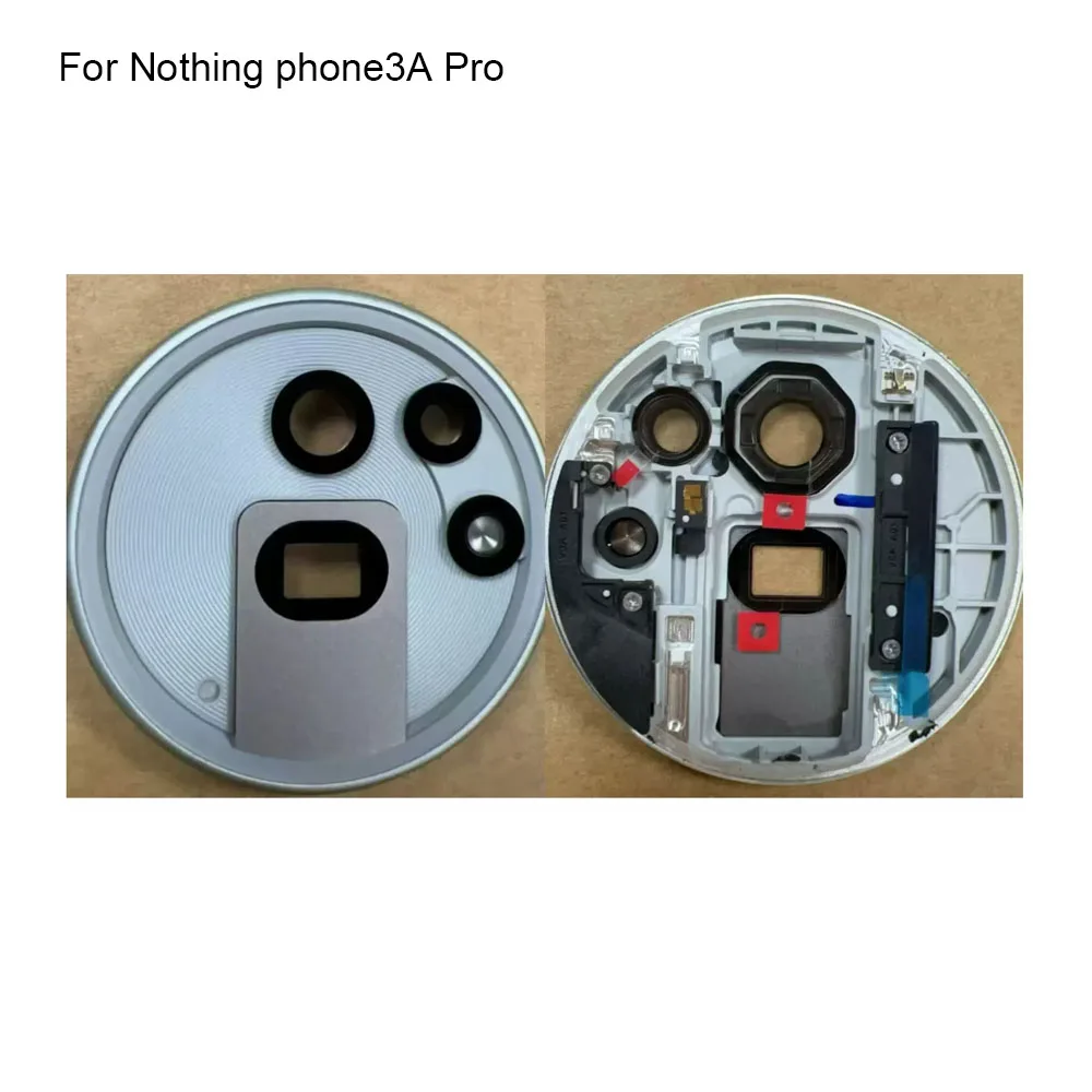 for-nothing-phone3a-pro用、背面カメラ用ガラスおよびフレーム付きの背面カメラ用ガラスカバー。