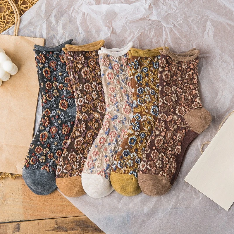 5 Pairs Retro Fashion Niche Fl - Ethnic Fashion Trends 2025 ulasan dan harga