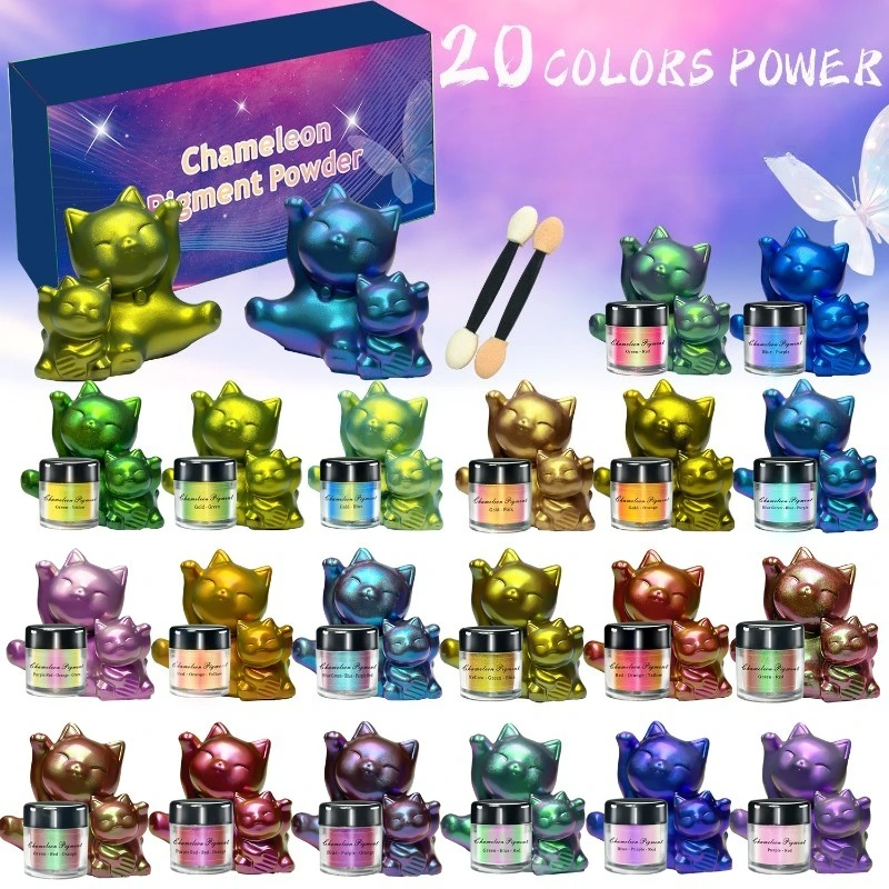Mica Powder Colorant - 20 Colors Color Shift Mica Powder