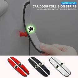 Fashion New Car Door Anti-collision Bumper Strips Luminous Sticker For Peugeot 407 508 2008 307 308 3008 206 207 208 107 106 205