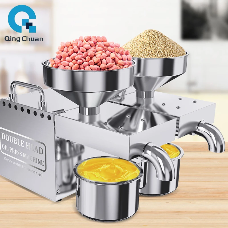 Oil Press Machine 6-10Kg Per Hours 1600W Commercial B02 Peanut Flaxseed Cold Squeezer Business Sesame Sunflower Seeds Extraction