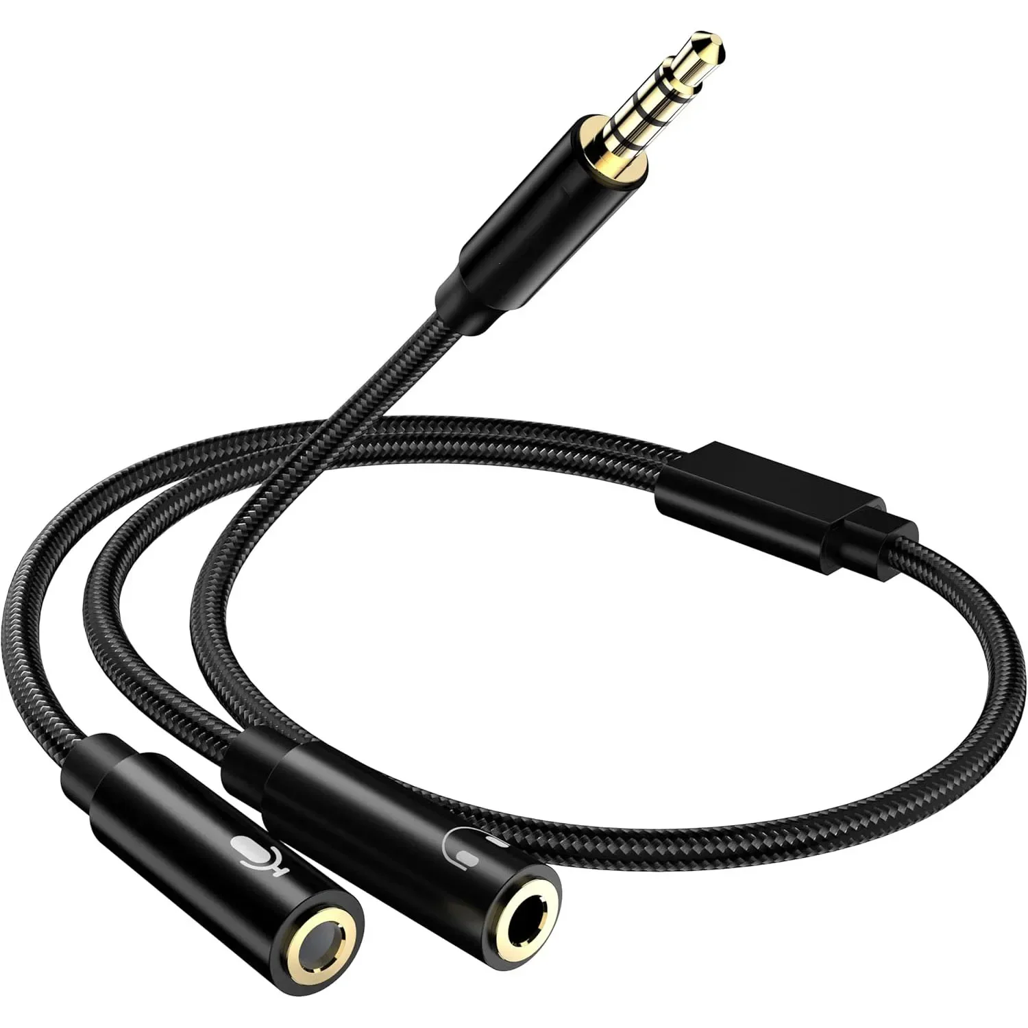 Headset Adapter Headphone Mic and Speaker Y Splitter Cable 3.5mm  Audio Male to 2 Female For Earphone Extense Mobile Audio