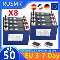 3.2V 50Ah Grade A 6000 cycle LFP Battery Rechargeable Pack Prismatic Lifepo4 Battery Integration for ESS UPS Lifepo4 Cell