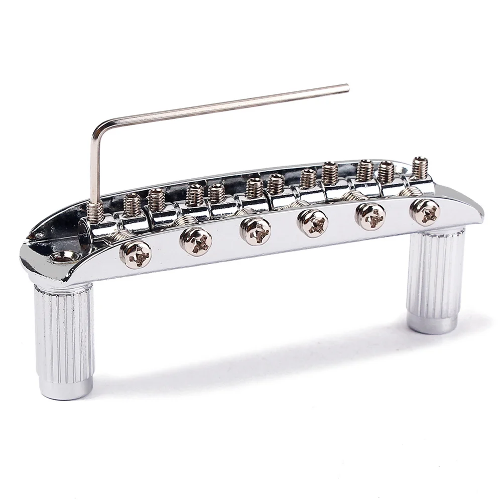 

Guitar Bridge Chrome Saddle For Electric Guitar Top-Loading Adjustable Semi Hollow Accessories