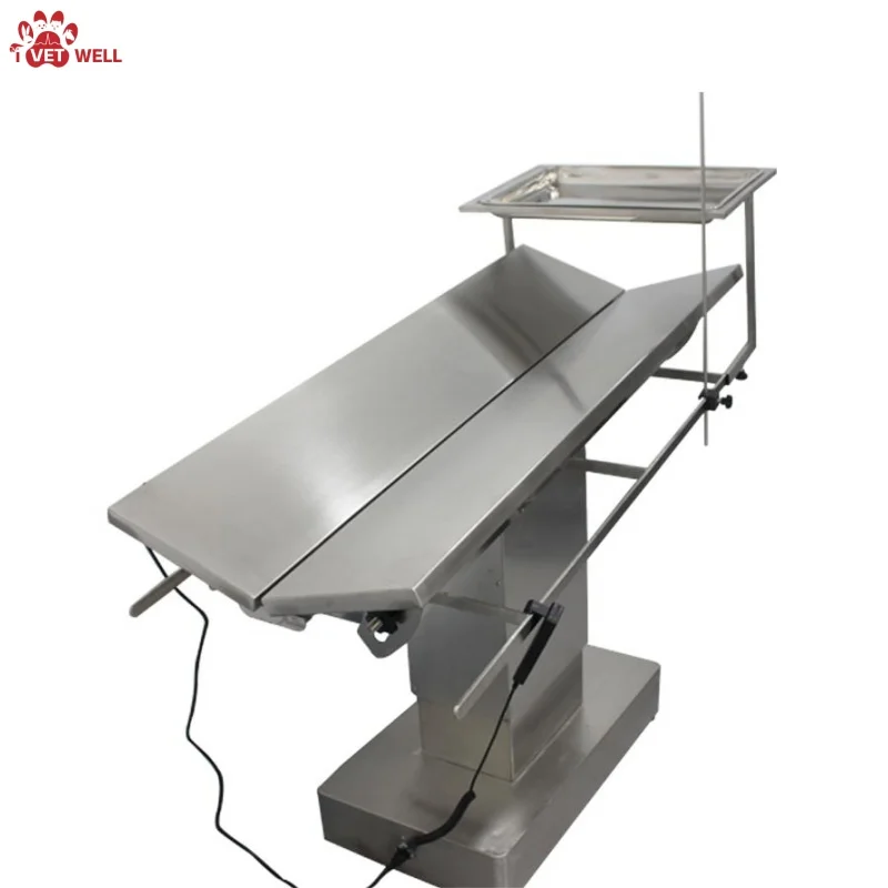 IVETWELL IVT-VT2 Multifunctional Veterinary Stainless Steel Compatible Adjustable Tilting Surgery Table For Dogs Small Mammals