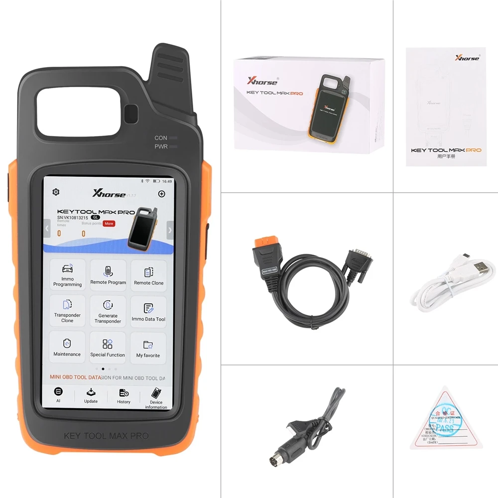 

Topbest Xhorse VVDI Key Tool Max Pro Combines Key Tool Max and Mini Tool Functions Add Voltage and Leakage Current Functions