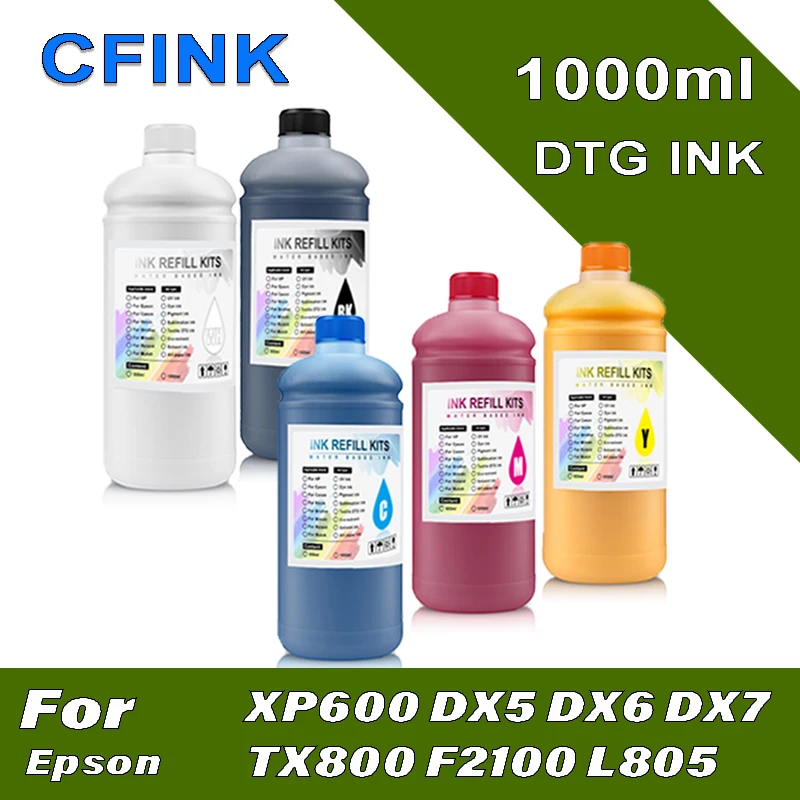 

DTG Ink 1000ML Direct to Garment Printing Ink Digital Textile Ink Refill for SureColor XP600 F2000 F2100 P600 P800 DTG Printers