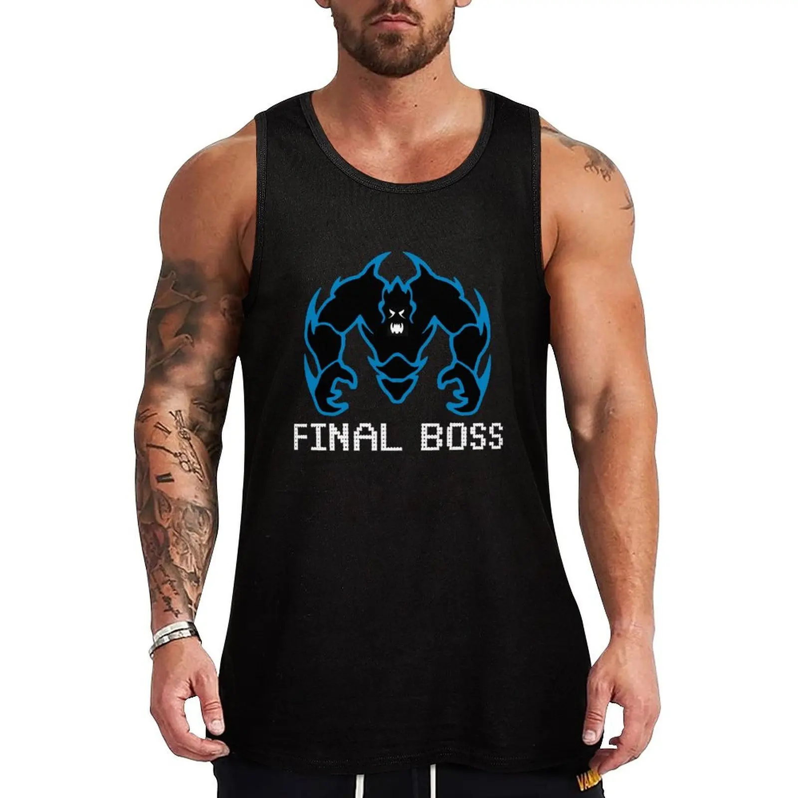FINAL BOSS Team Logo Active Tank Top Rugged Workwear Tank Top Durable Sleeveless Wear