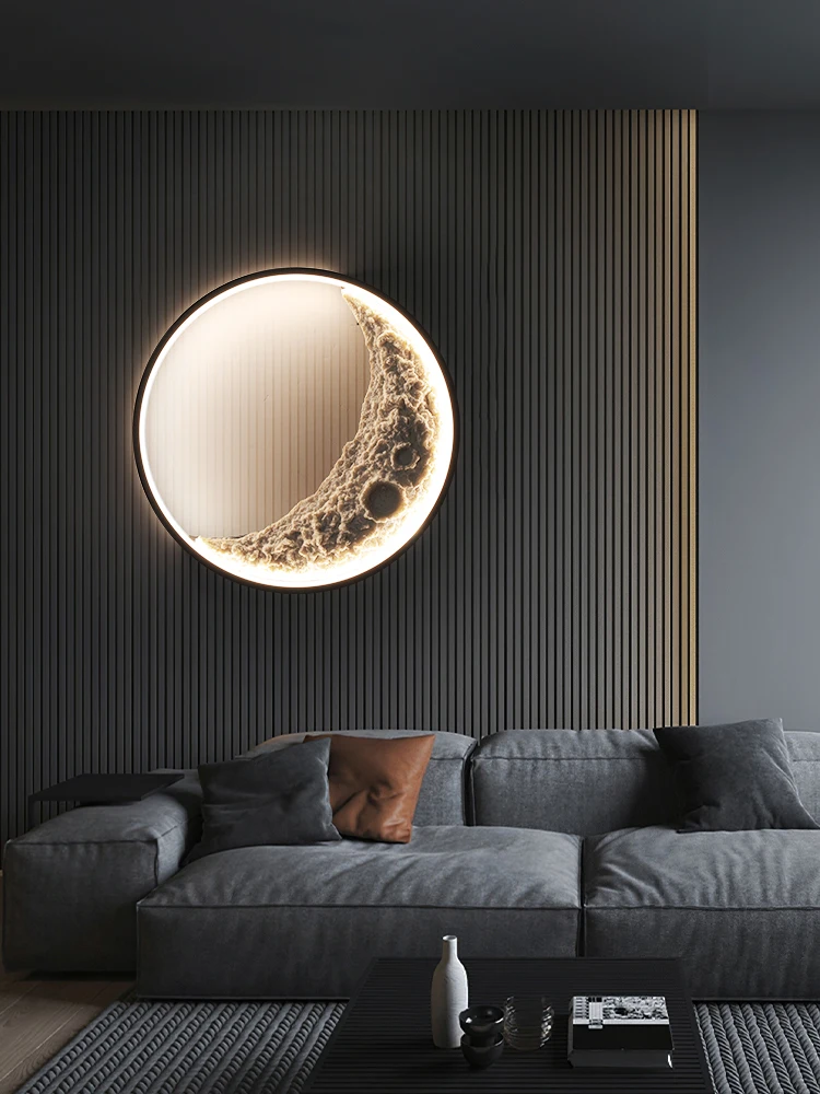 Moon Wall Light Simple Modern Living Room Background Wall Lighting Bedroom Staircase Light Creative Art Crescent Yang Desk Lamp