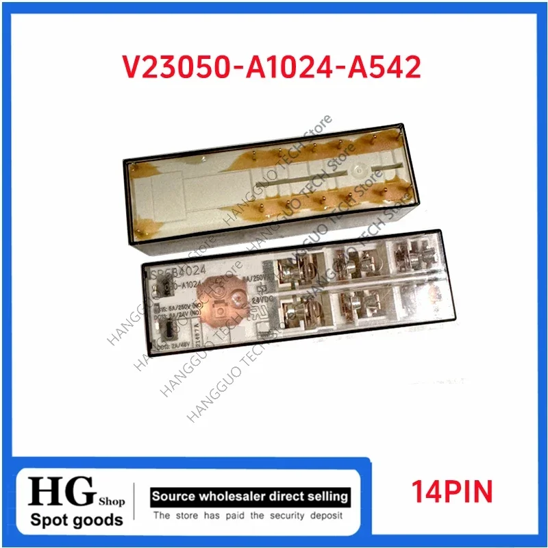 Original and brand new  V23050-A1024-A542 SR6B4024 24VDC quad 2 close 250VAC 14PIN relay SR6B4024
