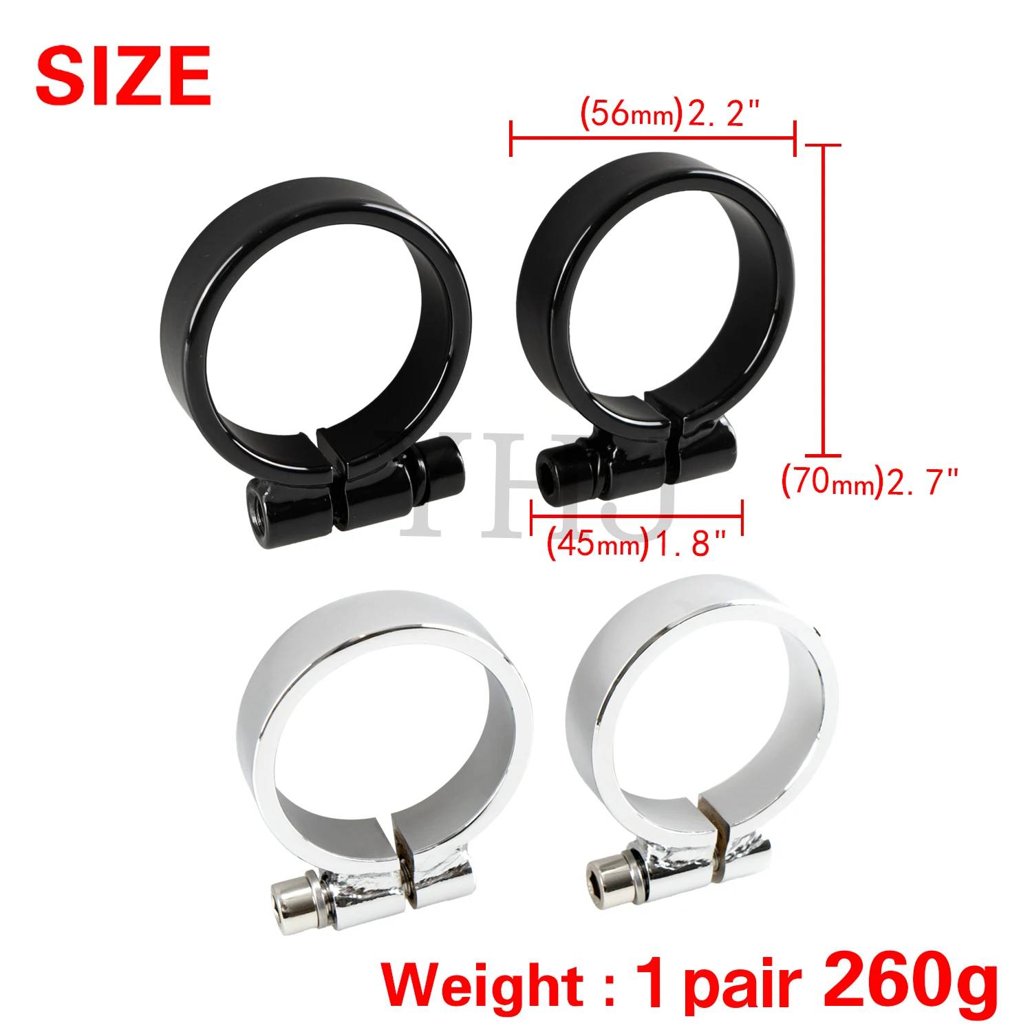 For Harley Motorcycle XL Ironhead Sportster 1000 XLH XLCR XL XLC XLCH55 1957-1985 Black/Chrome Steel Exhaust Port Clamps