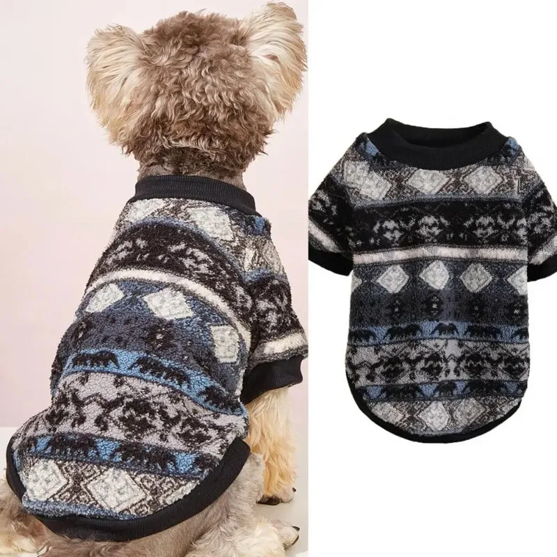 

Plush Pet Vest Puppy Shirts Coral Fleece Pet Clothes 2-Legged Winter Warm Pullover Outfit for Small Dogs Plush Puppy Cat Coat