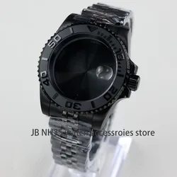 40mm Black Stainless steel Men's Watch Case Sapphire Waterproof For Seiko nh34 nh35 nh36 nh38 Movement 28.5mm Dial YACHT-MASTER