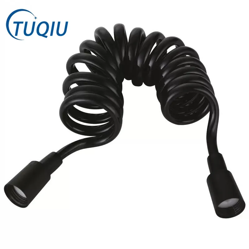 Black Style Flexible Spring Shower Hose Water Plumbing Toilet Bidet Sprayer Gun Connect Pipe Telephone Line Style 150cm / 200cm