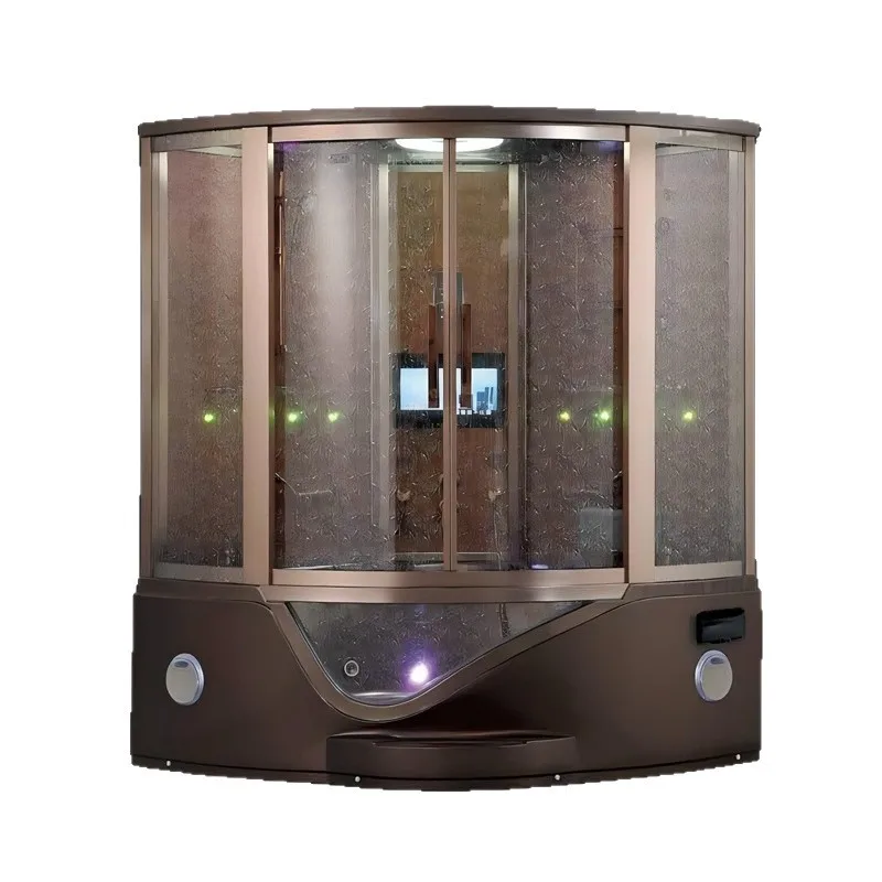 

1500X1500X2150mm Double Person Bathroom Steam Shower Enclosure Wi-Fi Starlink Connection Wet Sauna Cabin Room 7028GA