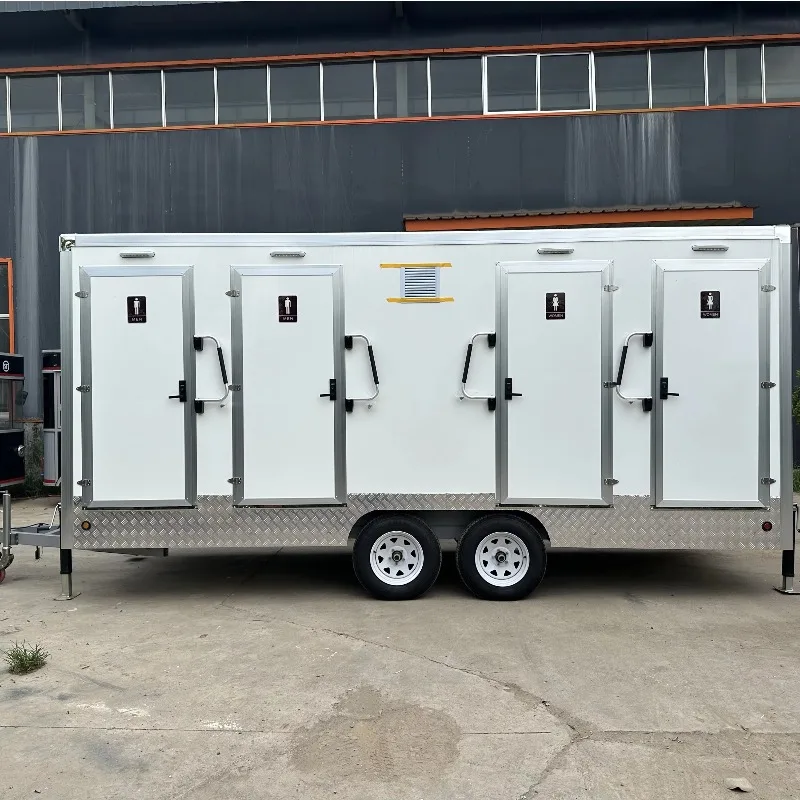 Chinese Factory Mobile Restroom Trailer Portable Mobile Toilet Trailer for Outdoor Customized