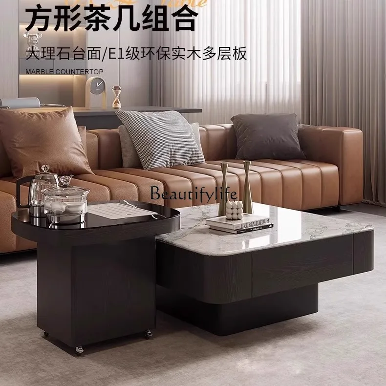 Italian minimalist movable tea table