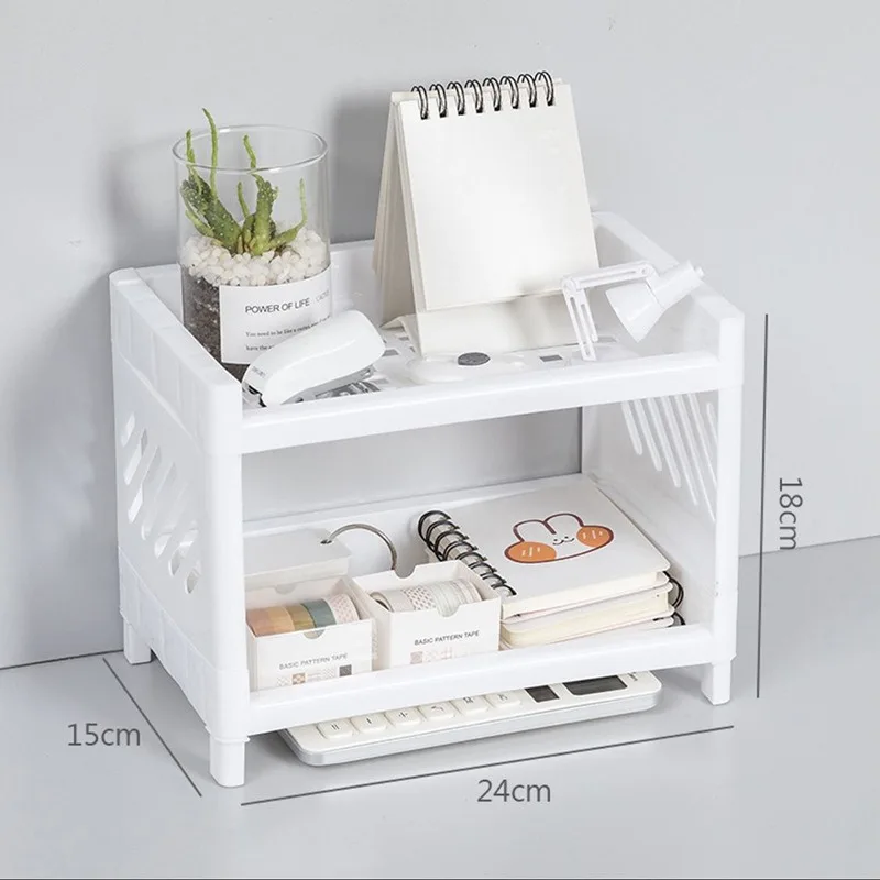 

Fashion Simple Multi-layer Desktop Shelf Home Stationery Organizer