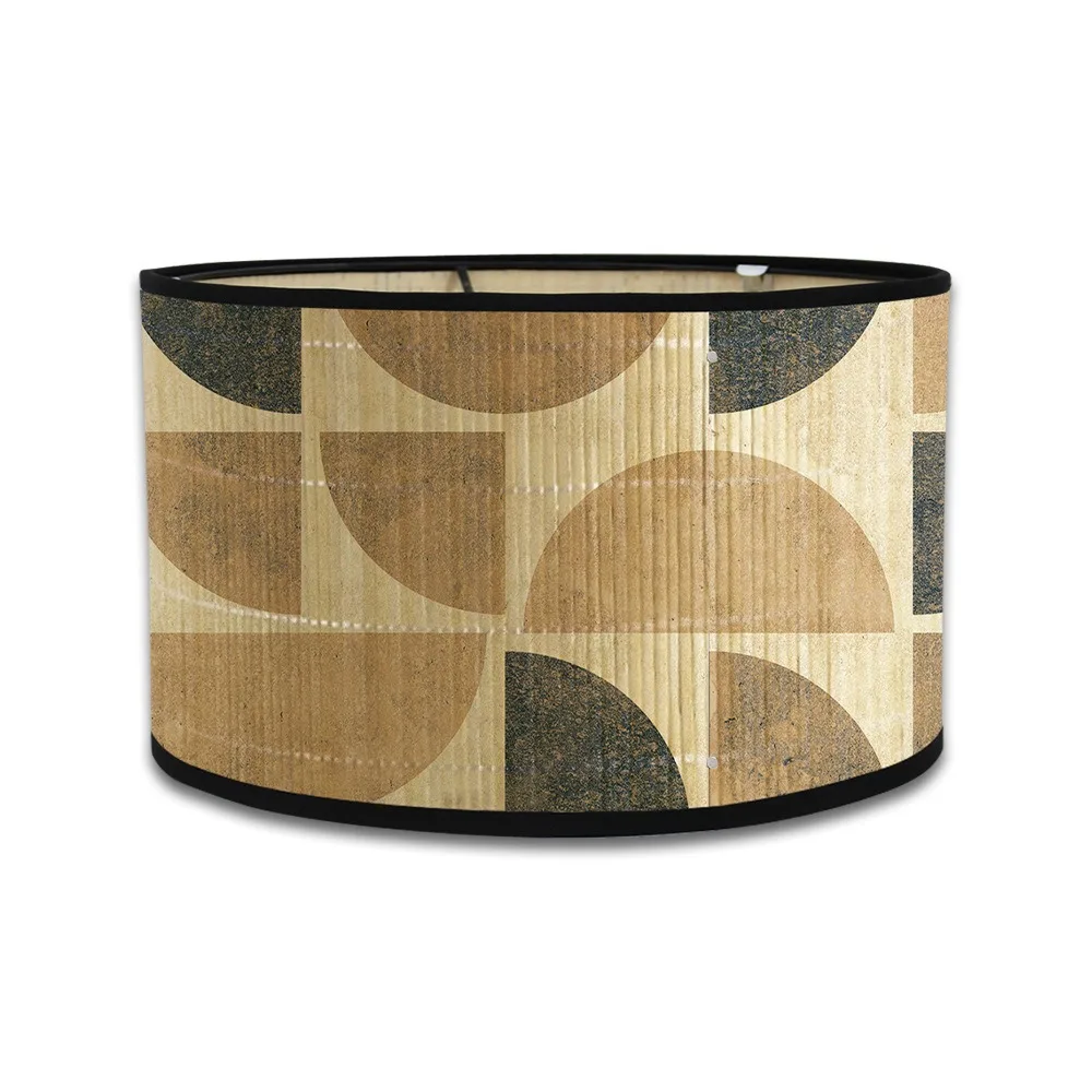 Handmade Bamboo Lampshade Long-Lasting Hangable Retro Lampshade Abstract Line Pattern Greenery Patterned Pendant Chandelier