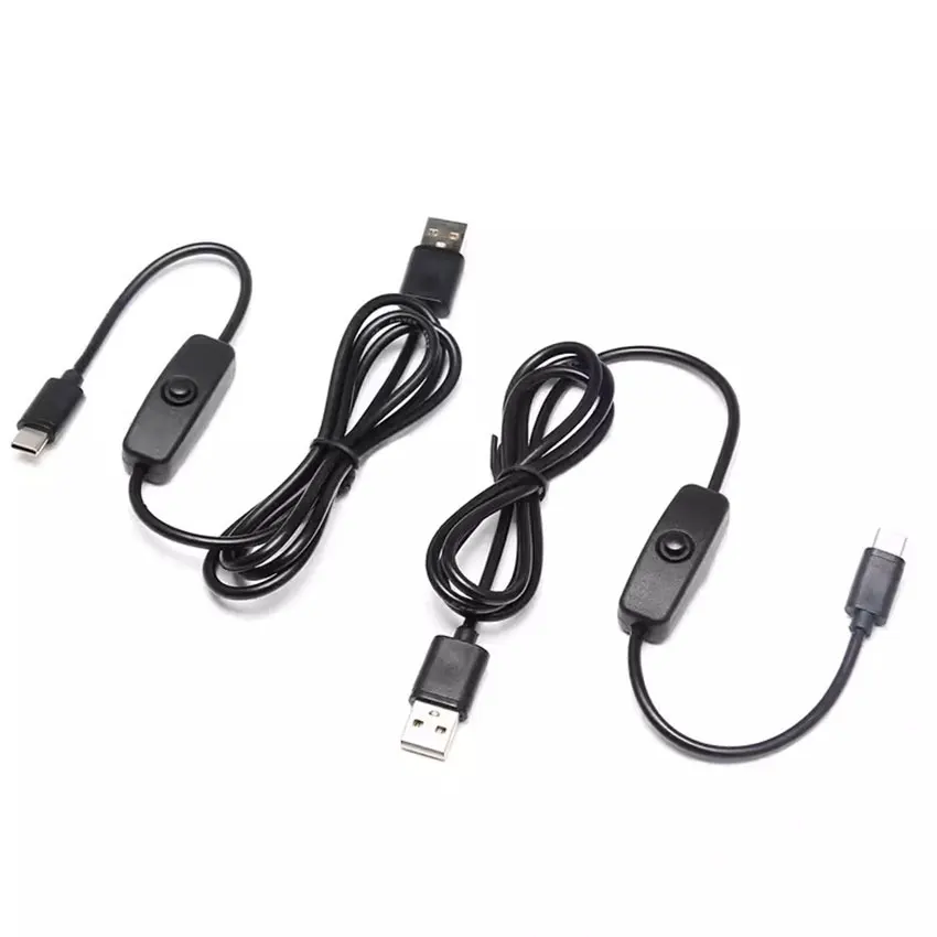 1/5/10PCS USB To DC Cable 5V 2.5A Micro USB Cable Charger AC Power Supply for Raspberry Pi 4 4B 5V 3A Type C with Switch