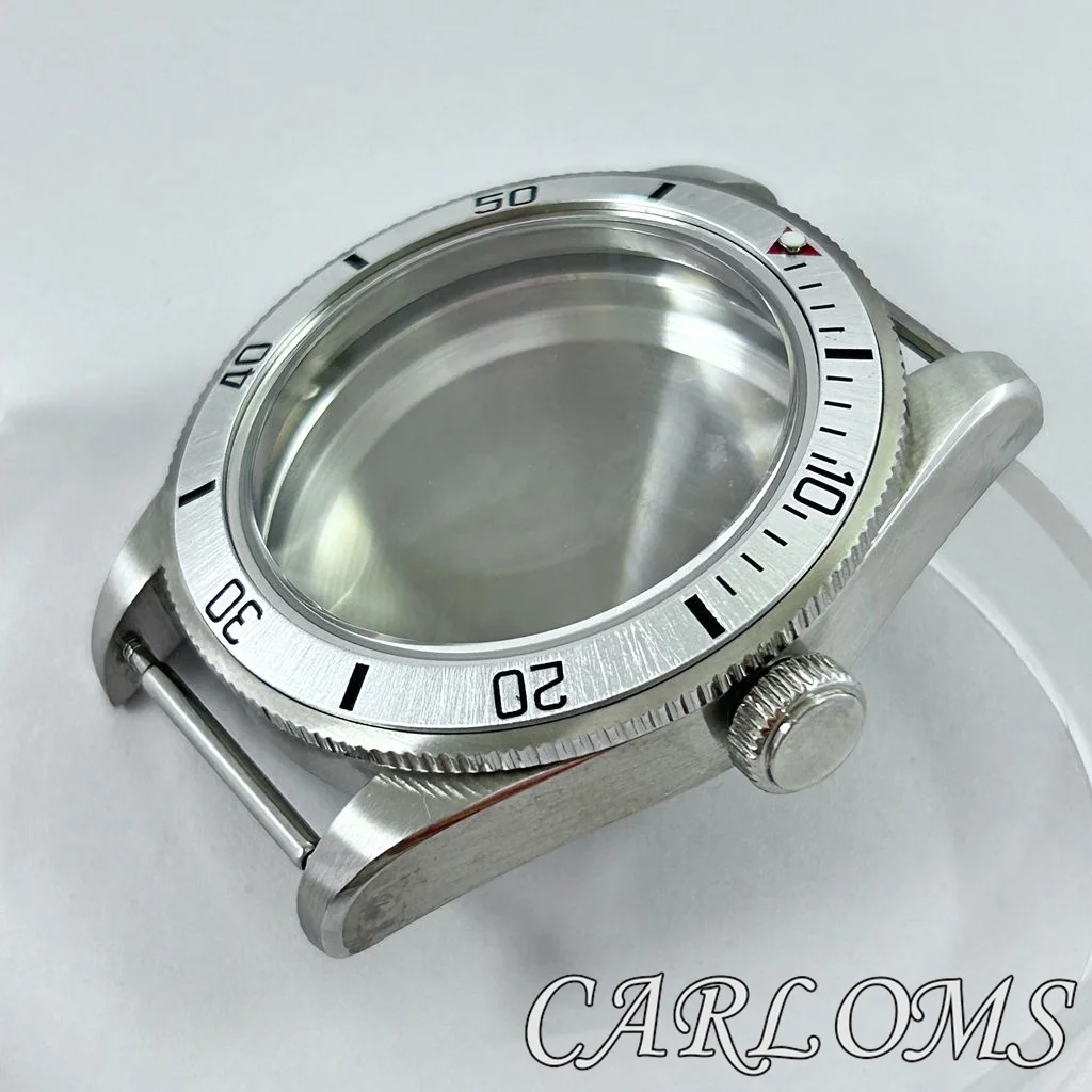 Imagem -05 - Caixa de Relógio Esterilizado Prata Moldura de Alumínio Cerâmica Vidro Sapphire Abobadado Top 39 mm Nh34 Nh35 Nh36 Nh38 Nh70 Nh72 Eta 2824 Pt5000