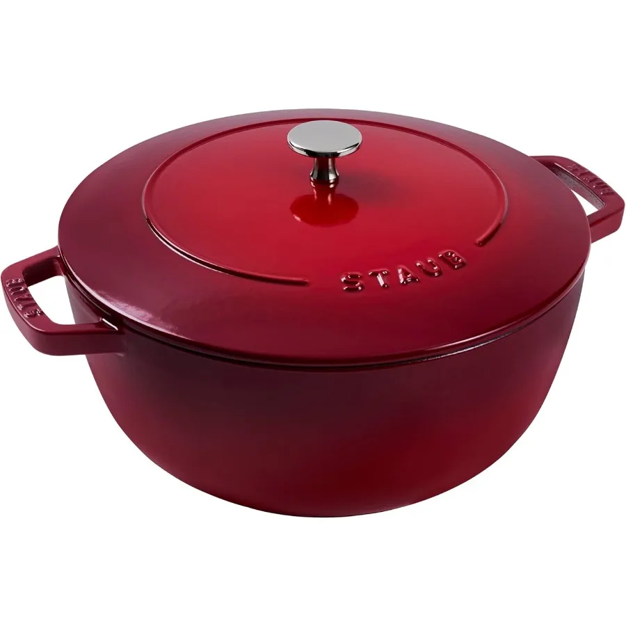 

Cast Iron Essential French Oven Dutch Oven 5-quart Capacity Ideal for Slow Cooking Roasting and Braising Meals Serves 5-6 Peopl