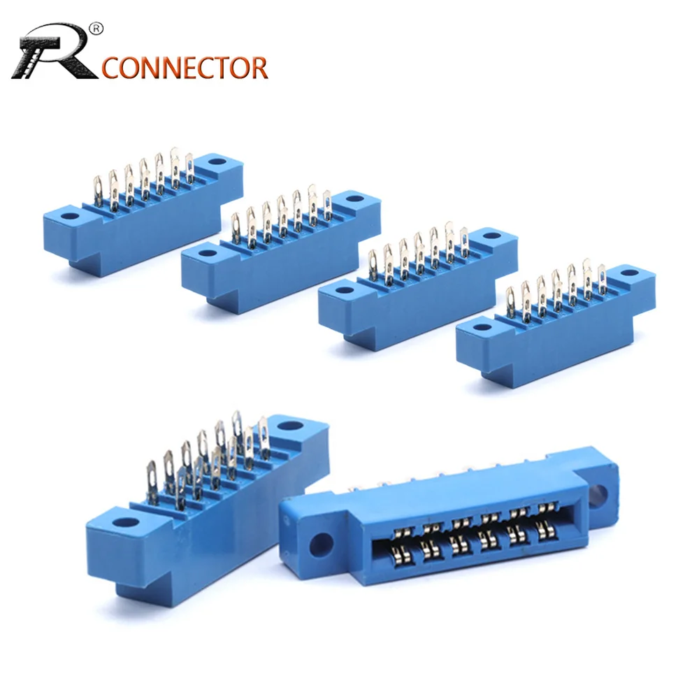 10Pcs/Lot 805 12P Card Edge Connector 3.96mm Pitch 2x6 Row 12 Pin PCB Slot Solder Socket SP12 Dip Wire Solder Type