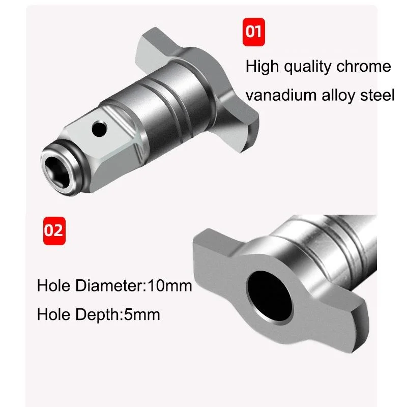 1/4 Inch Hex Shank Anvil Impact Driver with Drywall Screw Setter PH2 Cross Head Positioning Screw Bits with Socket Adapter