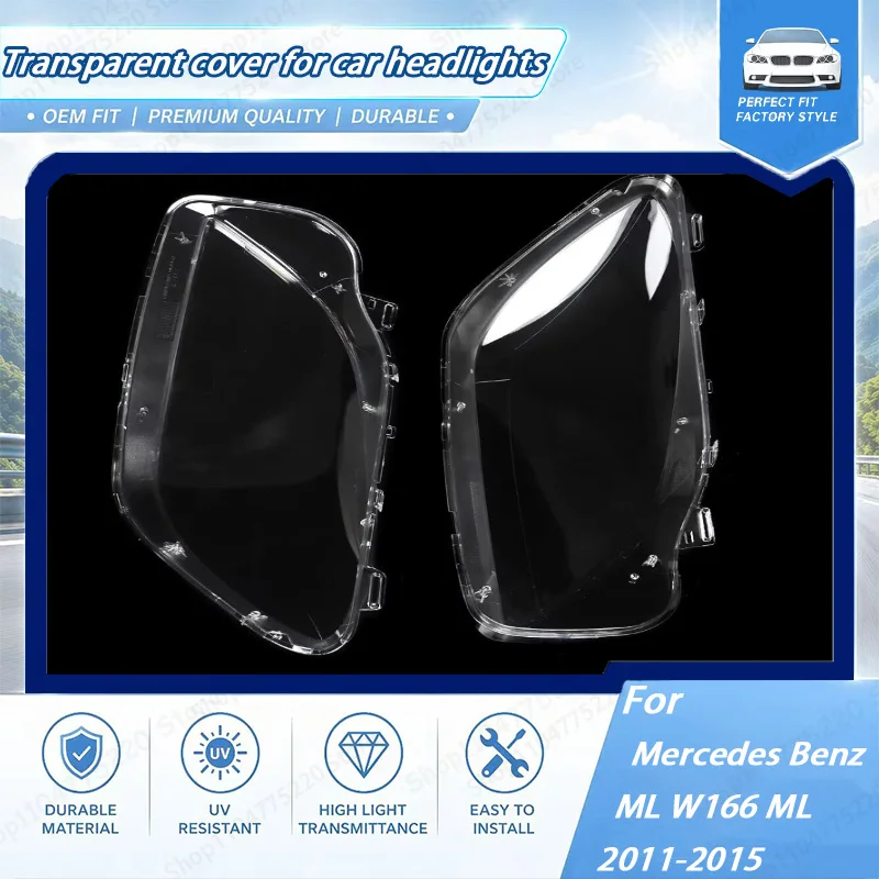 

Headlight Cover For Mercedes Benz ML W166 ML 2011-2015 Car Front Headlight Lens Cover Auto Headlamp Transparent Lampshade Shell