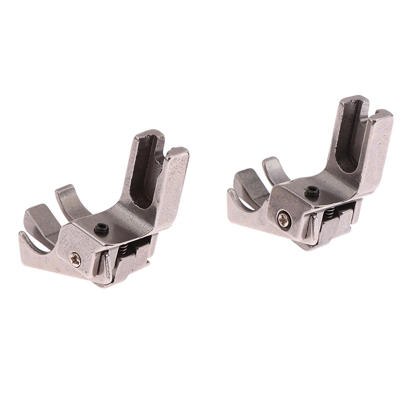 Dual Compensating Presser Foot With Strip Gauge For Make Pocket Open Wire Stop Presser Foot Industrial Sewing Machine Foot Steel