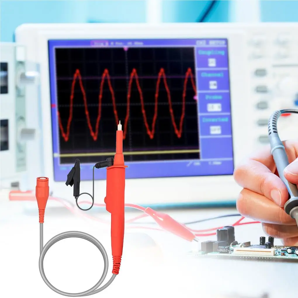 P2301C Oscilloscope Probe General BNC Interface High-Voltage Probe 5000V 300MHz Alligator Oscilloscope Probe Test Cable Kit