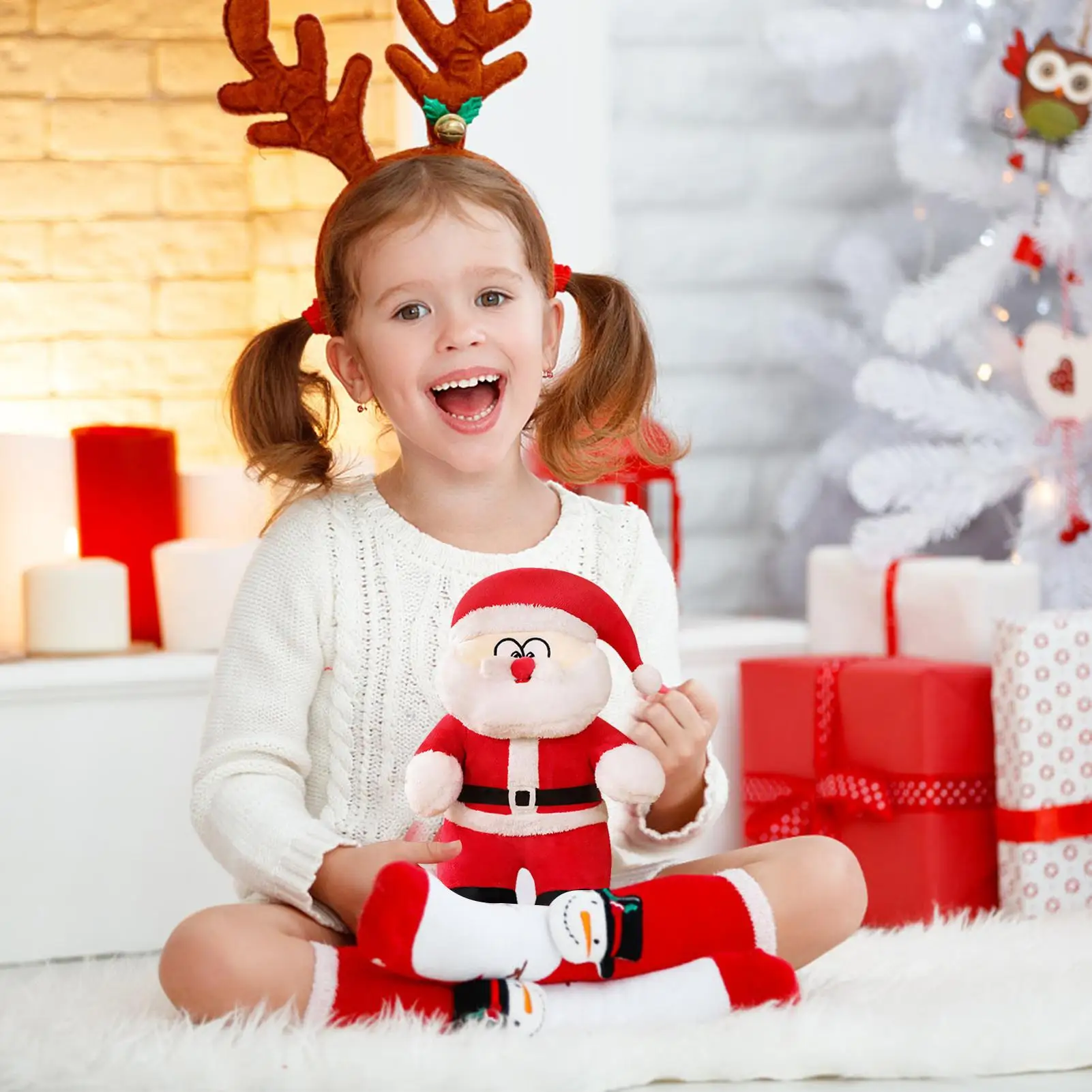 

Кукла Санта-Клауса, плюшевая рождественская игрушка, украшение, обнимающаяся рождественская кукла для детей, вечеринка, классная сборка, спальня, дом, школа
