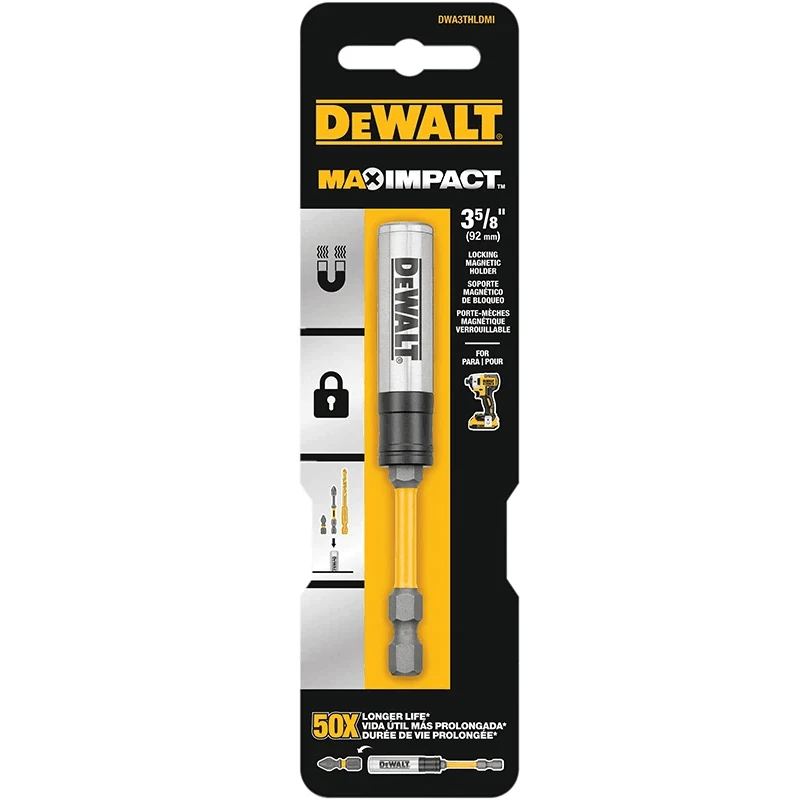 DEWALT DWA3THLDMI MAX Impact 3in, piezas de herramientas eléctricas resistentes al desgaste, cabezal de destornillador, brocas de potencia máxima de impacto