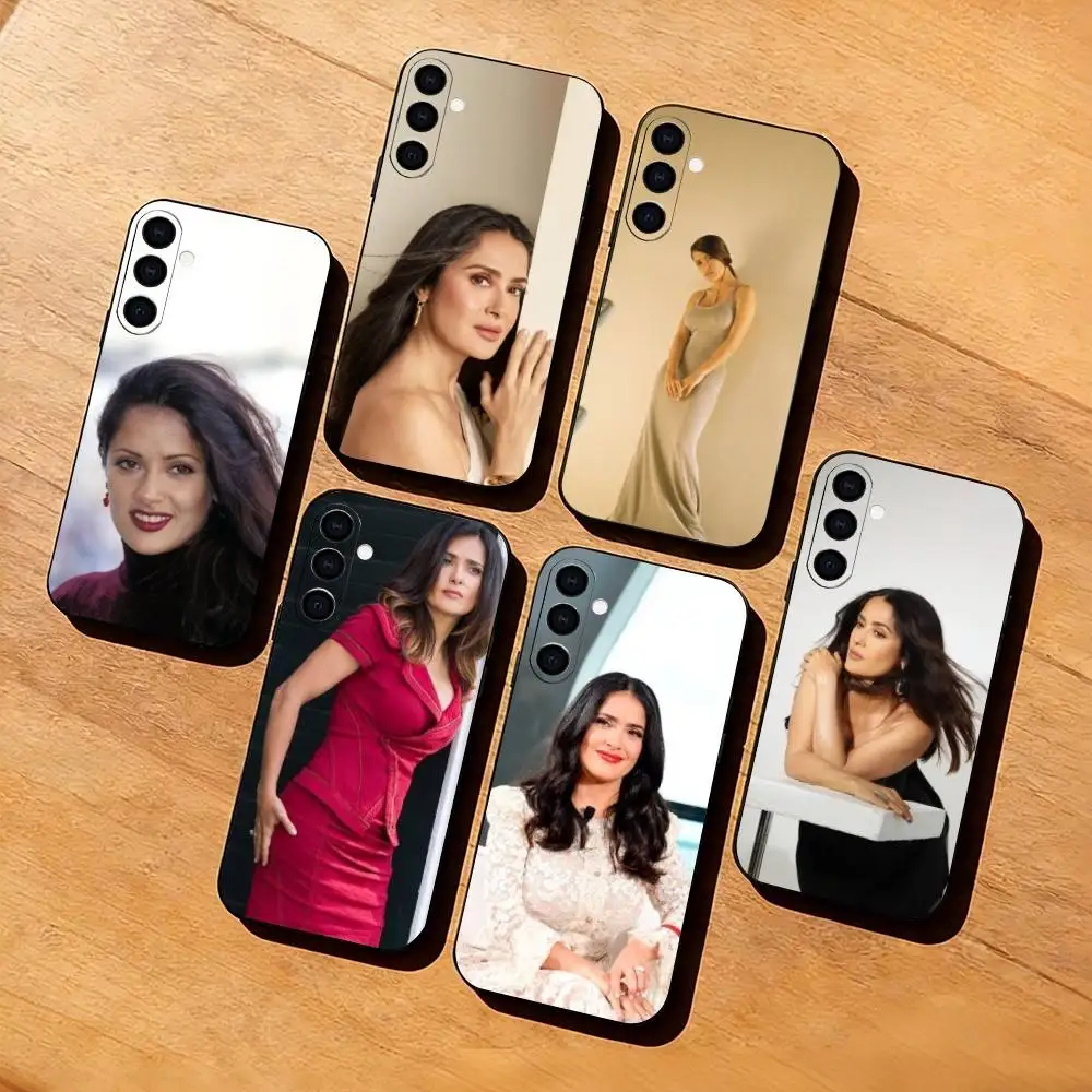 The legendary actress S-Salma H-Hayek  Phone Case For Samsung Galaxy A73,A72,A71,A70,A53,A52,A51,Others Soft Black Cover