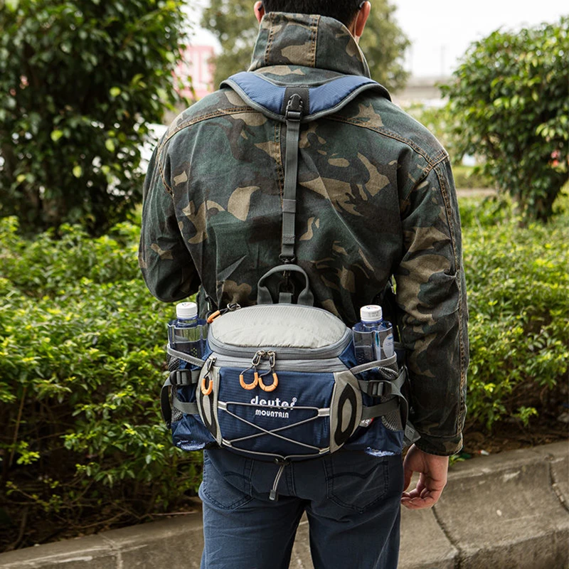 Outdoor Sports Waist Bag Hiking Cycling Mountaineering Backpack Bicycle Running Water Bottle Waterproof Shoulder Camping Bag