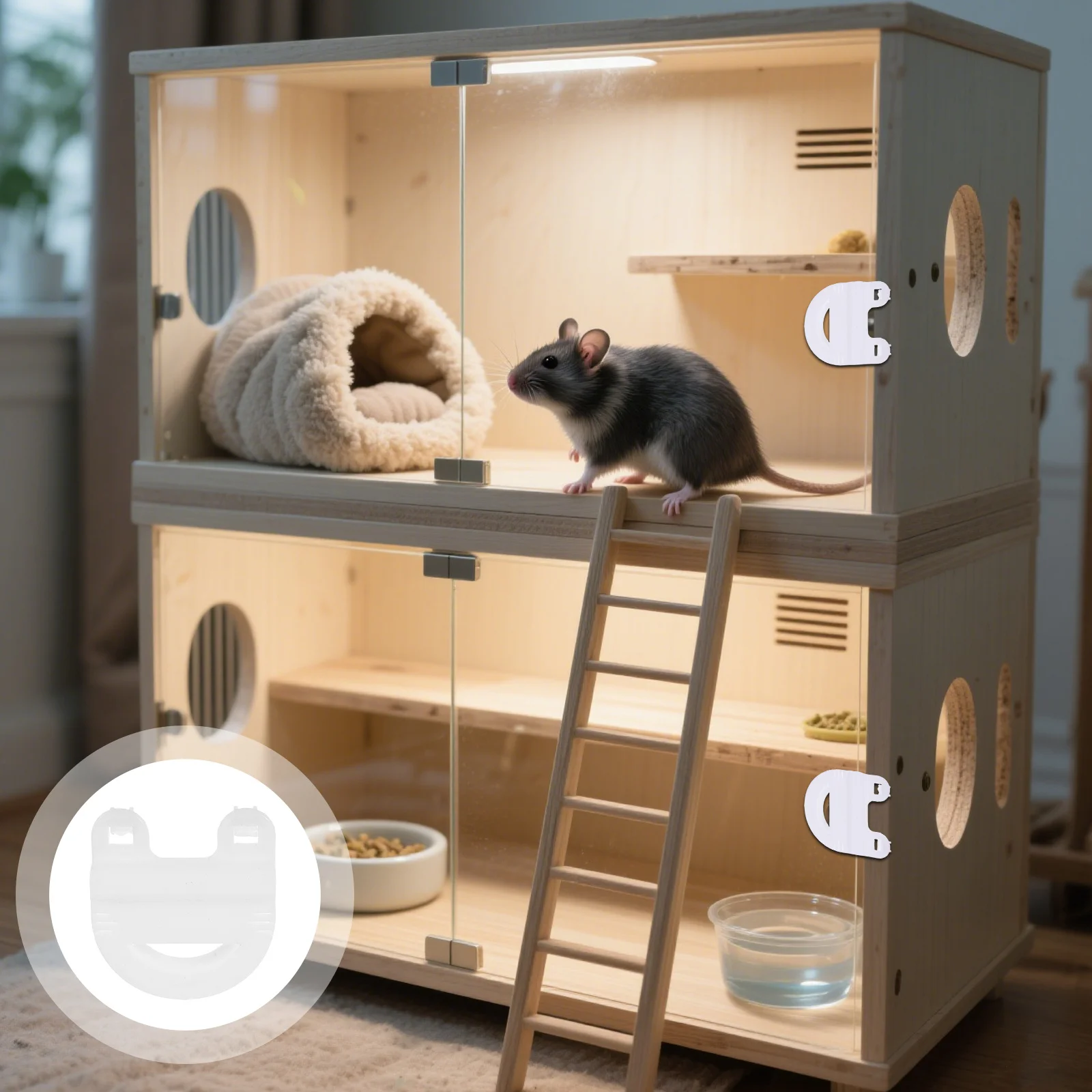 

10Pcs Wire Cage Clips Plastic Buckle Fasteners for Small Pet Cages Rabbit Hamster Chinchilla Detachable