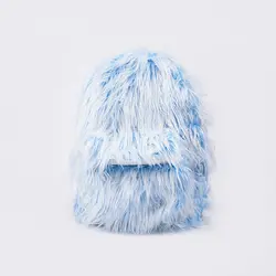 Original snow contrasting ice blue fur men's bookbag women's bagpack trendy outdoor backpack woman schoolbag man