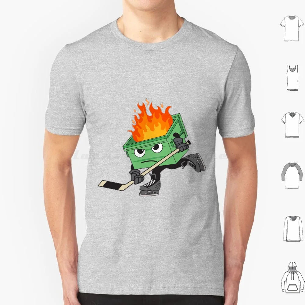 Dumpster Fire T Shirt Big Size 100% Cotton Ice Hockey Hockey Dumpster Fire Dumpster Fire