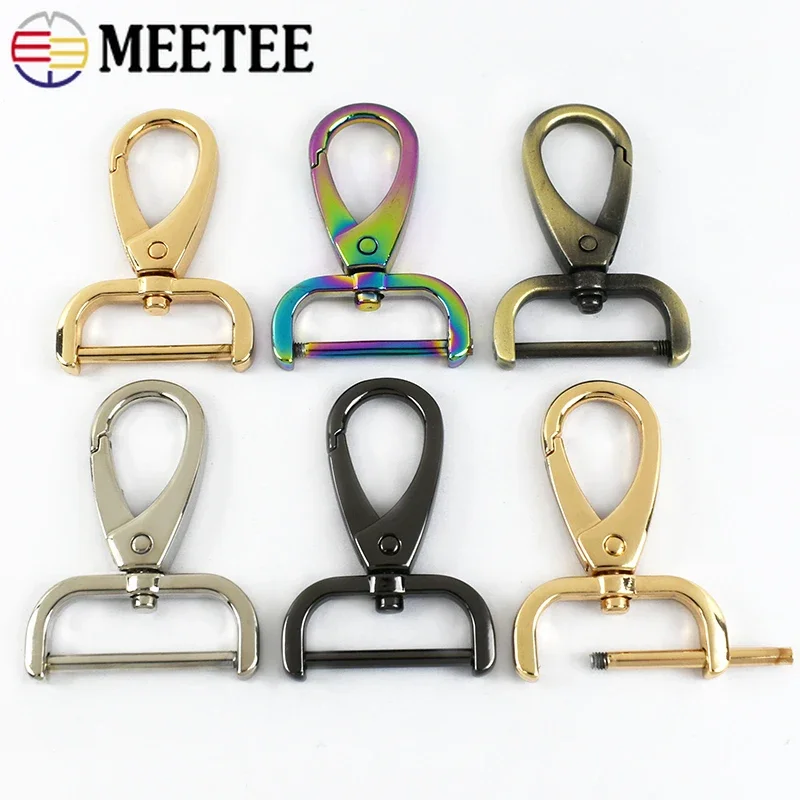 5/10Pcs 13-38mm Detachable Snap Hook Swivel Clasp Removable Keychain Hooks Bag Strap Buckle Webbing Pet Leash Hooks Accessories