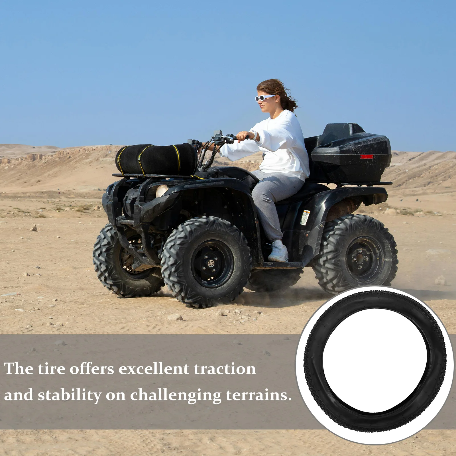 

Heavy Duty Replacement Anti-Slip Rubber Bicycle Tire Replacement For Snow Sand Rough Terrain Puncture Resistant Wide Diameter