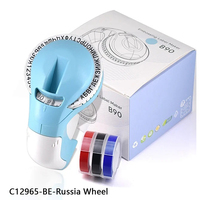 B90 Manual Label Printer Typewriter 9mm 3D Embossing Label Tape for Dymo 12965 C12965（Russian, Polish，Spain Wheel，Standard font）