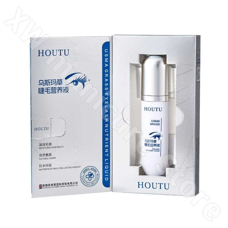 Solución Nutritiva para Pestañas HOUTU Usma Grass, Riza, Alarga, Engrosa e Hidrata las Raíces del Cabello, Resistente al Agua y de Larga Duración, 10 ml