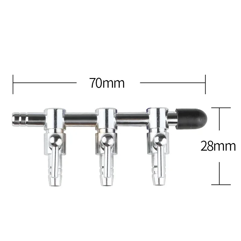 1-8 Way Stainless Steel Air Splitter Valve Aquarium Air Pump Flow Splitter Distributor Pump Valve Tap Lever Control Switch Valve
