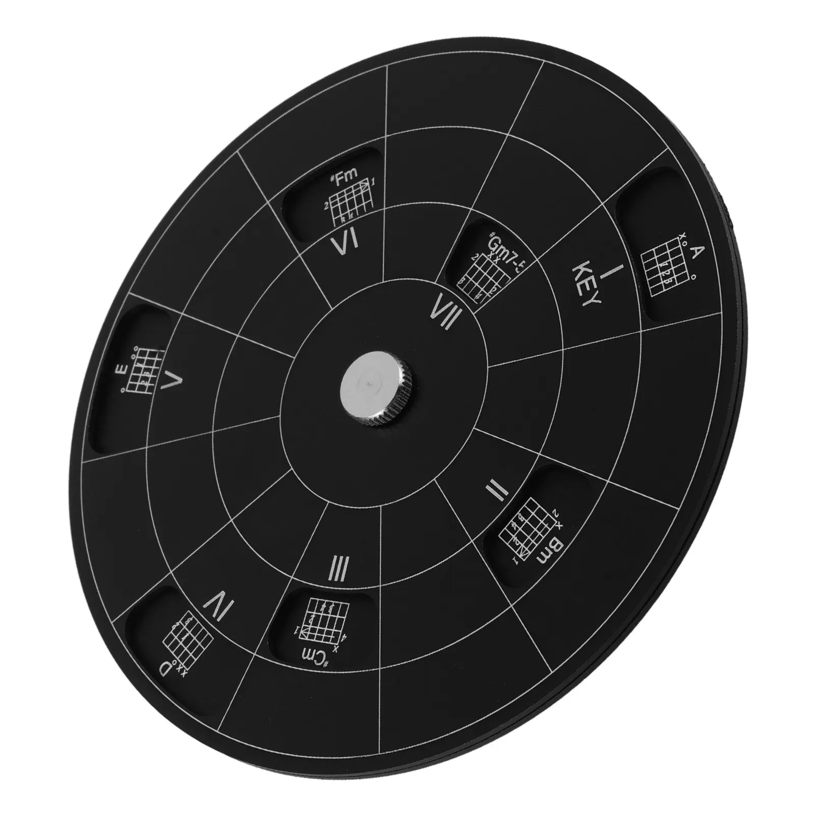Aluminum Alloy Chord Wheel for Guitar Ukulele Piano Music Theory Learning Tool Melody Tool Circle of Fifths Musician Accessory - view 3