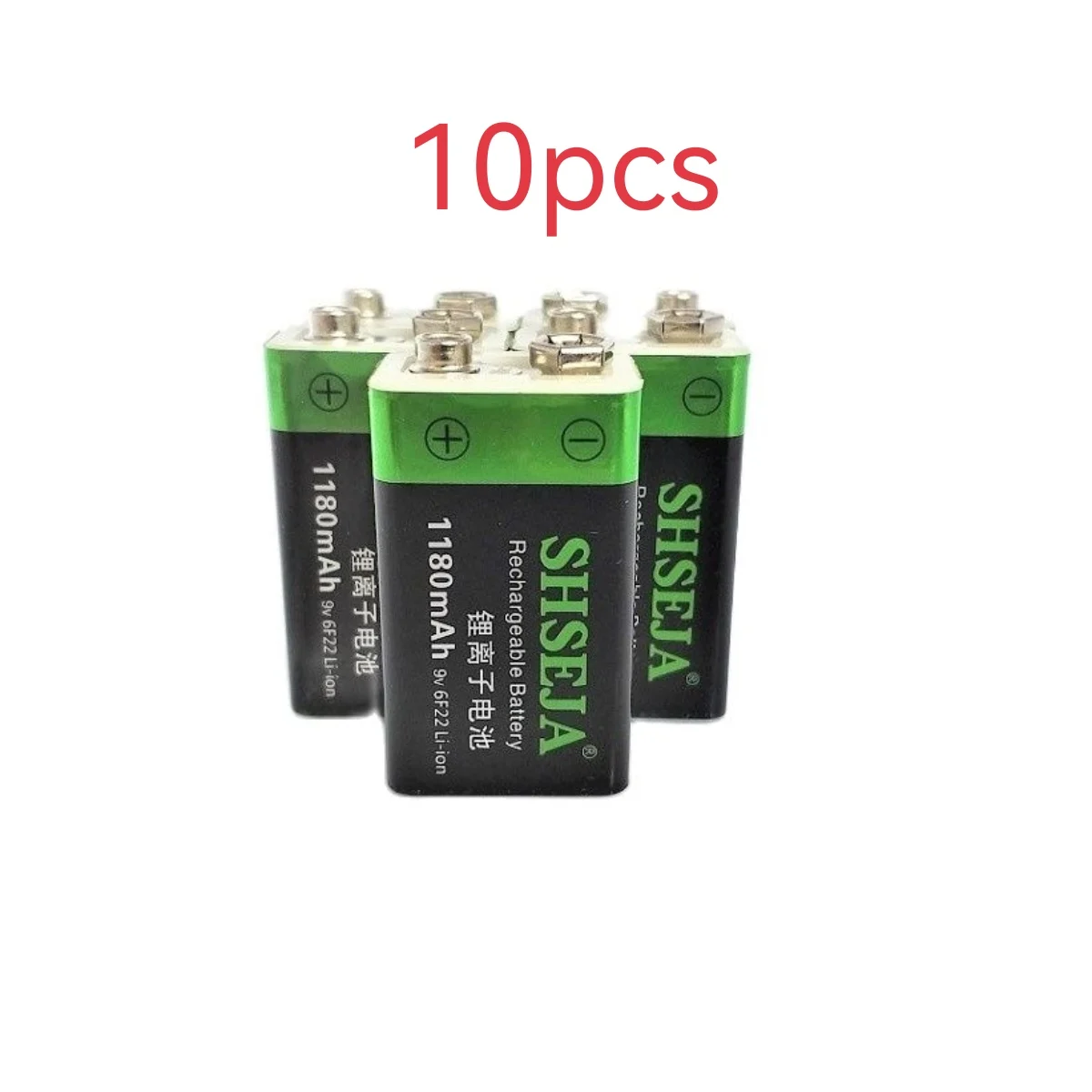 

10pcs/lot 9V 1180mAh lithium ion battery 6F22 USB rechargeable battery detector toy rechargeable battery free shipping